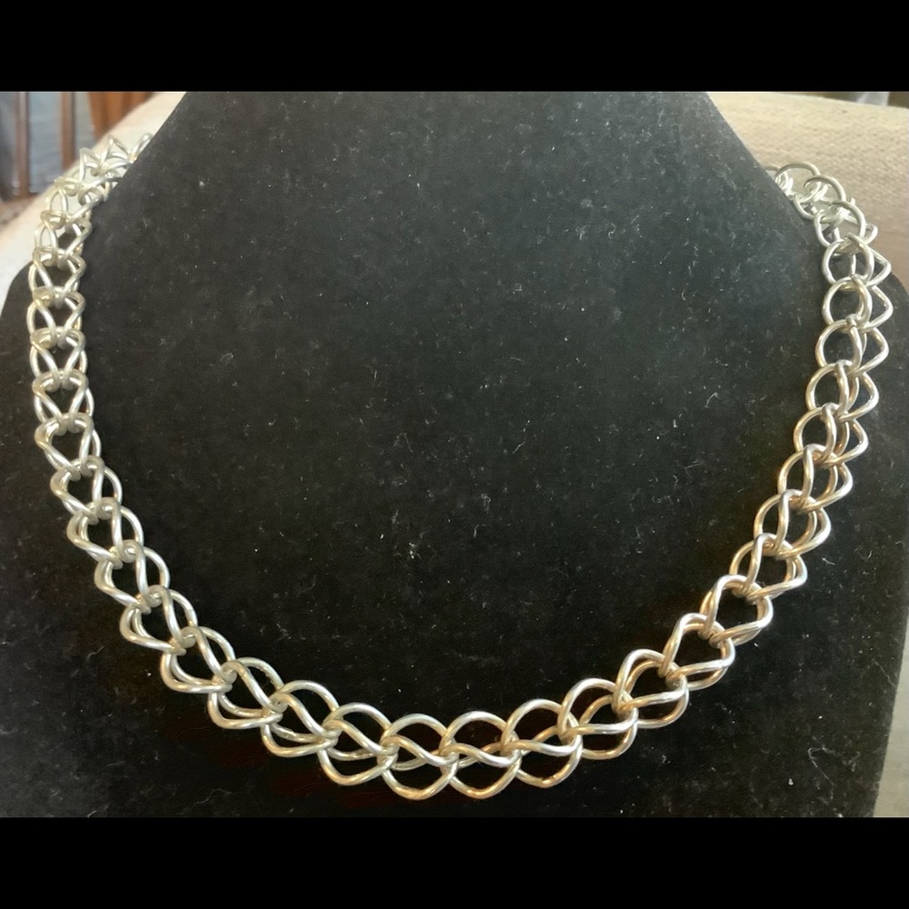 Vintage 97.8% Sterling Silver Signed Necklace.